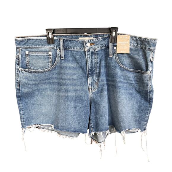 Madewell The Mom Cut Off Jeans Short Size 22 W - Picture 3 of 11
